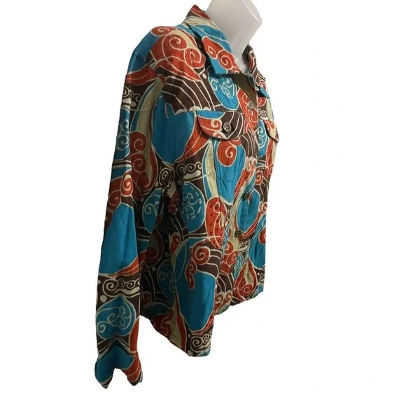 Gandy Couture Button Down Jacket with Sequins Size XL - Picture 3 of 5